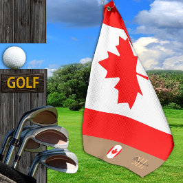 Canadese vlag & Canada monogrammen Golfhanddoek