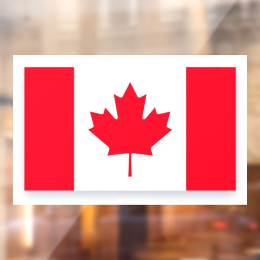 Canadese vlag. CANADA. Raamsticker (Vel 2)