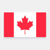 Canadese vlag. CANADA. Rechthoekige Sticker (Voorkant)