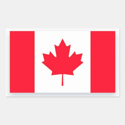 Canadese vlag. CANADA. Rechthoekige Sticker (Voorkant)