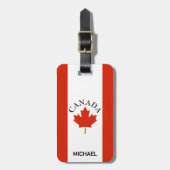 Canadese vlag (Canada Red & White) Bagagelabel (Voorkant verticaal)