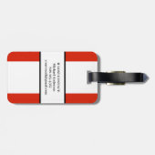 Canadese vlag (Canada Red & White) Bagagelabel (Achterkant horizontaal)