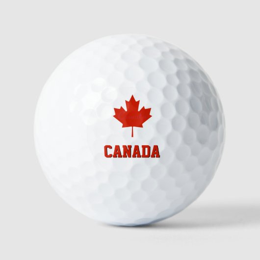 Canadese vlag (Canada Red & White) Golfballen (Voorkant)