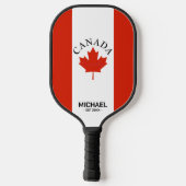 Canadese vlag (Canada Red & White) Pickleball Paddle (Achterkant)