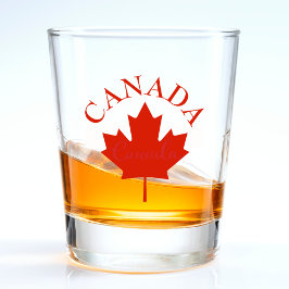Canadese vlag (Canada Red & White) Shot Glas