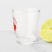 Canadese vlag (Canada Red & White) Shot Glas (Rechts)