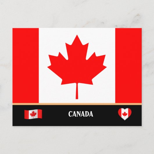 Canadese vlag & Canada reizen / Canada Briefkaart (Voorkant)