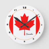 Canadese vlag, Canada trendy mode/ontwerpklok Ronde Klok (Voorkant)