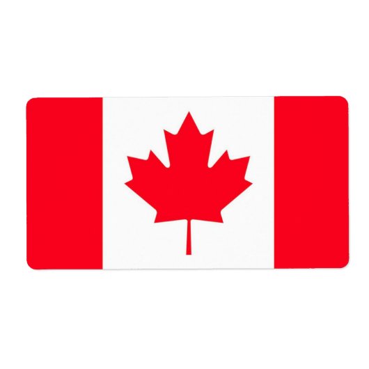 Canadese vlag. CANADA. Verzending Etiket (Voorkant)