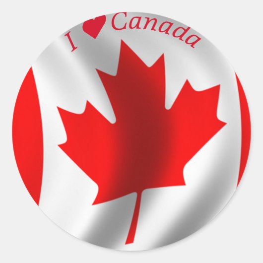 Canadese Vlag - Canada Vlag Dag Ronde Sticker (Voorkant)