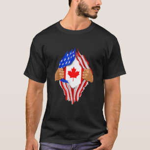  Canadese vlag Canadees bloed in mij T-shirt