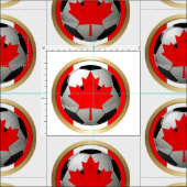 Canadese vlag Canadees Voetbal Stof (Delen)