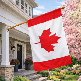 Canadese vlag. Canadese esdoornblad. Nationale vla Huisvlag