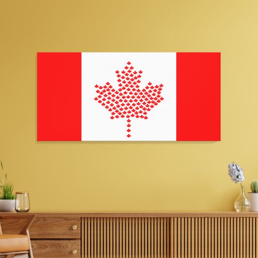 Canadese vlag canvas afdruk (Insitu (Woonkamer))