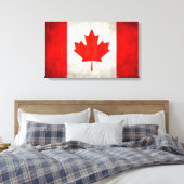 Canadese vlag canvas afdruk (Insitu (Slaapkamer))