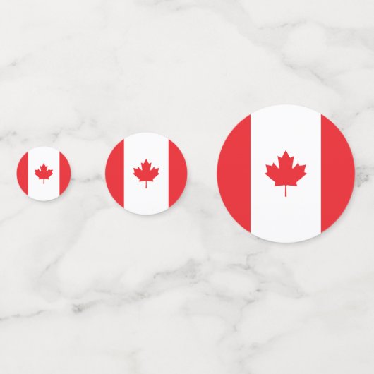 Canadese vlag confetti (Achterkanten)