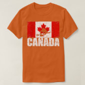 Canadese vlag Curling for Canada Day Curler Gift T-shirt (Design voorkant)