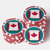 Canadese vlag Custom Design Clay Poker Chips (Opstapeling)