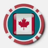 Canadese vlag Custom Design Clay Poker Chips (Achterkant)