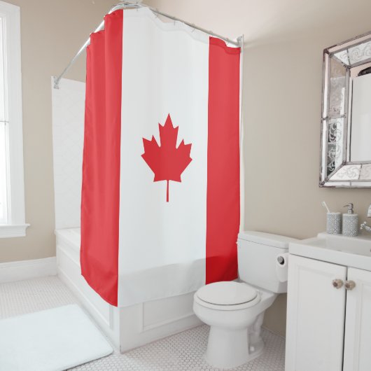 Canadese vlag douchegordijn (In situ)