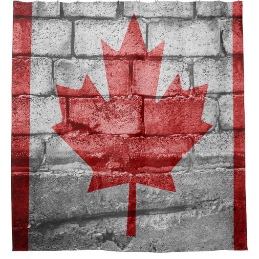 Canadese vlag douchegordijn (Voorkant)