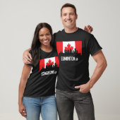 Canadese vlag Edmonton Skyline T-shirt (Unisex)