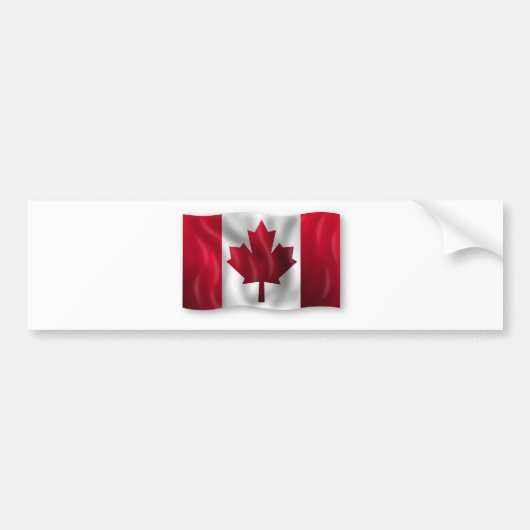 Canadese vlag Emblem Leaf Maple Bumpersticker (Voorkant)