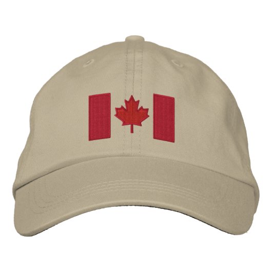 Canadese vlag Embroidery Geborduurde Pet (Voorkant)