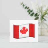 Canadese vlag - Emoji Briefkaart (Staand voorkant)
