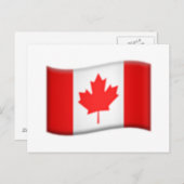 Canadese vlag - Emoji Briefkaart (Voorkant / Achterkant)