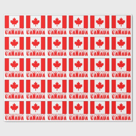 Canadese Vlag en Canada Cadeaupapier (Vlak)