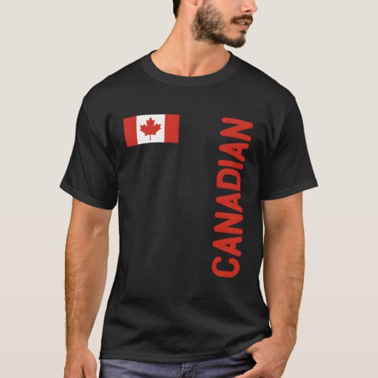 Canadese vlag en Canada roots T-shirt (Voorkant)