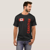 Canadese vlag en Canada roots T-shirt (Voorkant volledig)