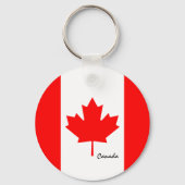 Canadese vlag en Canadese vakantie, patriotten/spo Sleutelhanger (Achterkant)