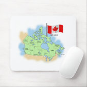 Canadese vlag en kaart muismat (Met muis)