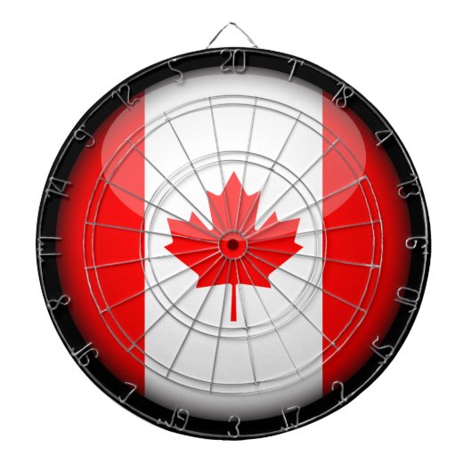 Canadese vlag en kunst - sportspelbord /Canada Dartbord (Voorkant)