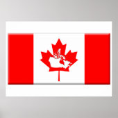 Canadese vlag en landvorm poster (Voorkant)