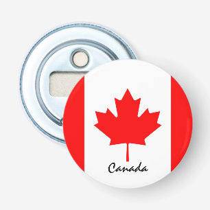 Canadese Vlag en reizen Canada / sport fans Button Flesopener