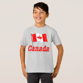 Canadese vlag en tekst t-shirt (Voorkant volledig)