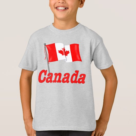 Canadese vlag en tekst t-shirt (Voorkant)
