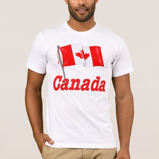 Canadese vlag en tekst t-shirt (Voorkant)