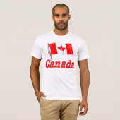 Canadese vlag en tekst t-shirt (Voorkant volledig)