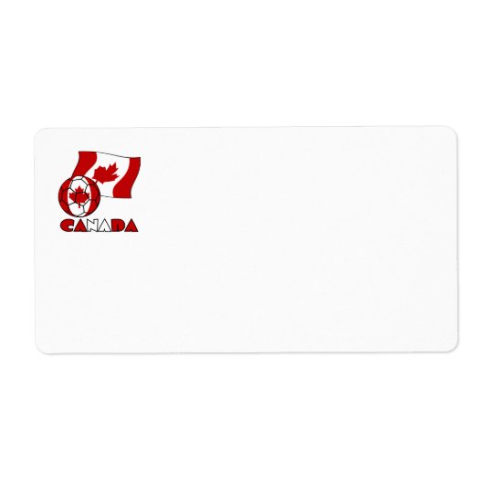 Canadese vlag en voetbal etiket (Voorkant)