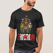 Canadese vlag en wapenschild t-shirt (Voorkant)