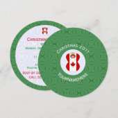 Canadese Vlag Engel Kerst Persoonlijk Kaart (Voorkant / Achterkant)