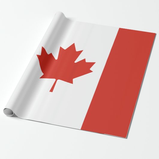 Canadese vlag (Esdoornblad) (Canada) Cadeaupapier (Uitgerold)