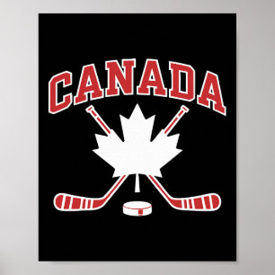 Canadese vlag Esdoornblad Hockey Canada-dag Mannen Poster