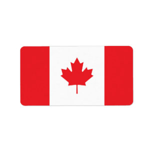 Canadese vlag etiket
