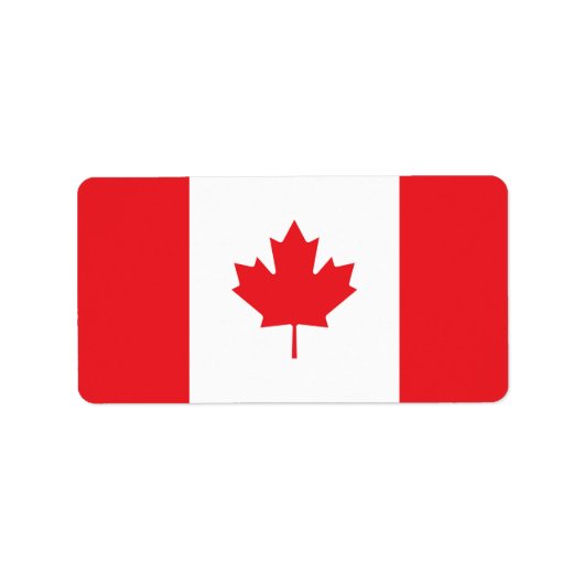 Canadese vlag etiket (Voorkant)