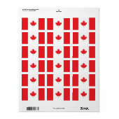 Canadese vlag etiket (Full Sheet)